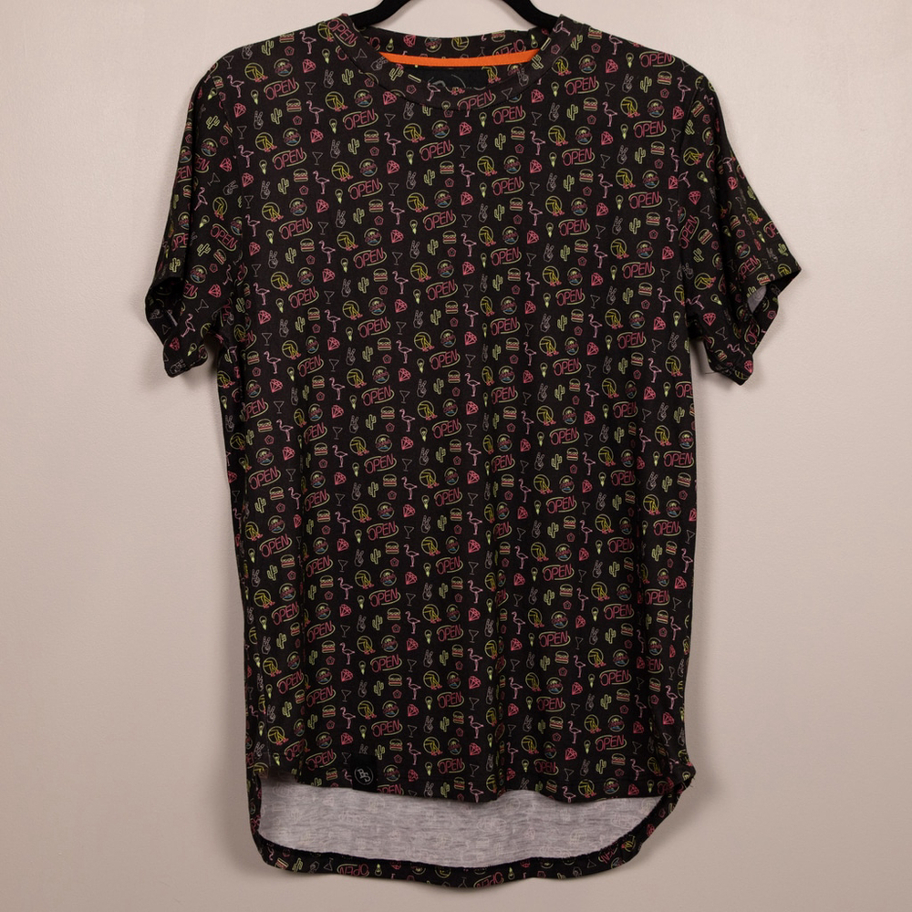 Brooklyn Standard neon sign graphic print t-shirt-S